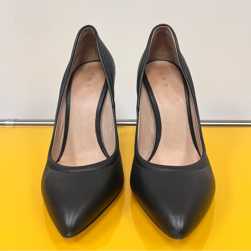Chic Black Leather Heels